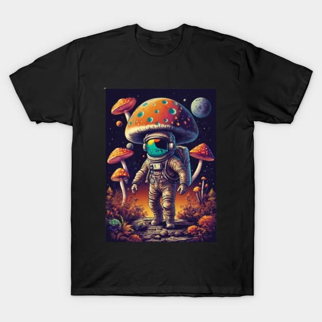 Psychedelic Dj Astronaut - Catsondrugs.com - astronaut, space, stars, galaxy, nasa, cool, planets, funny, universe, astros, astronomy, trippy, surreal, asteroidday, planet T-Shirt by catsondrugs.com